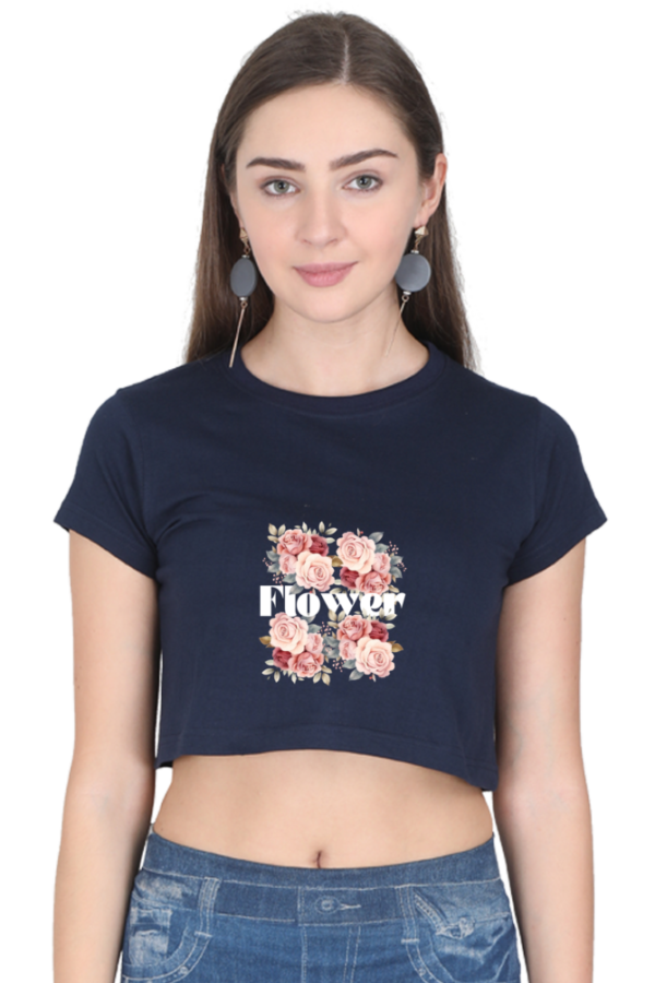 Flower Women's Crop Top - Image 3