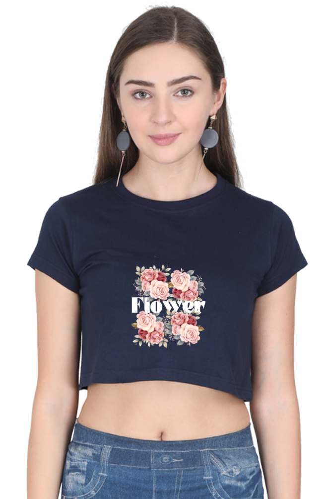 Flower Women's Crop Top - Image 3