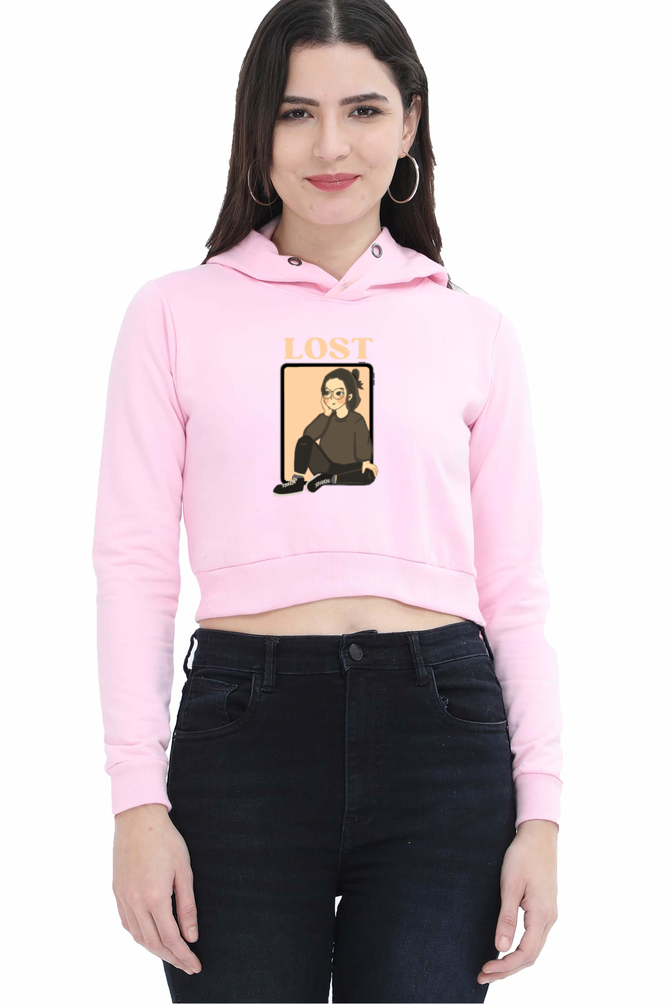 "Lost" Women's Crop Hoodie