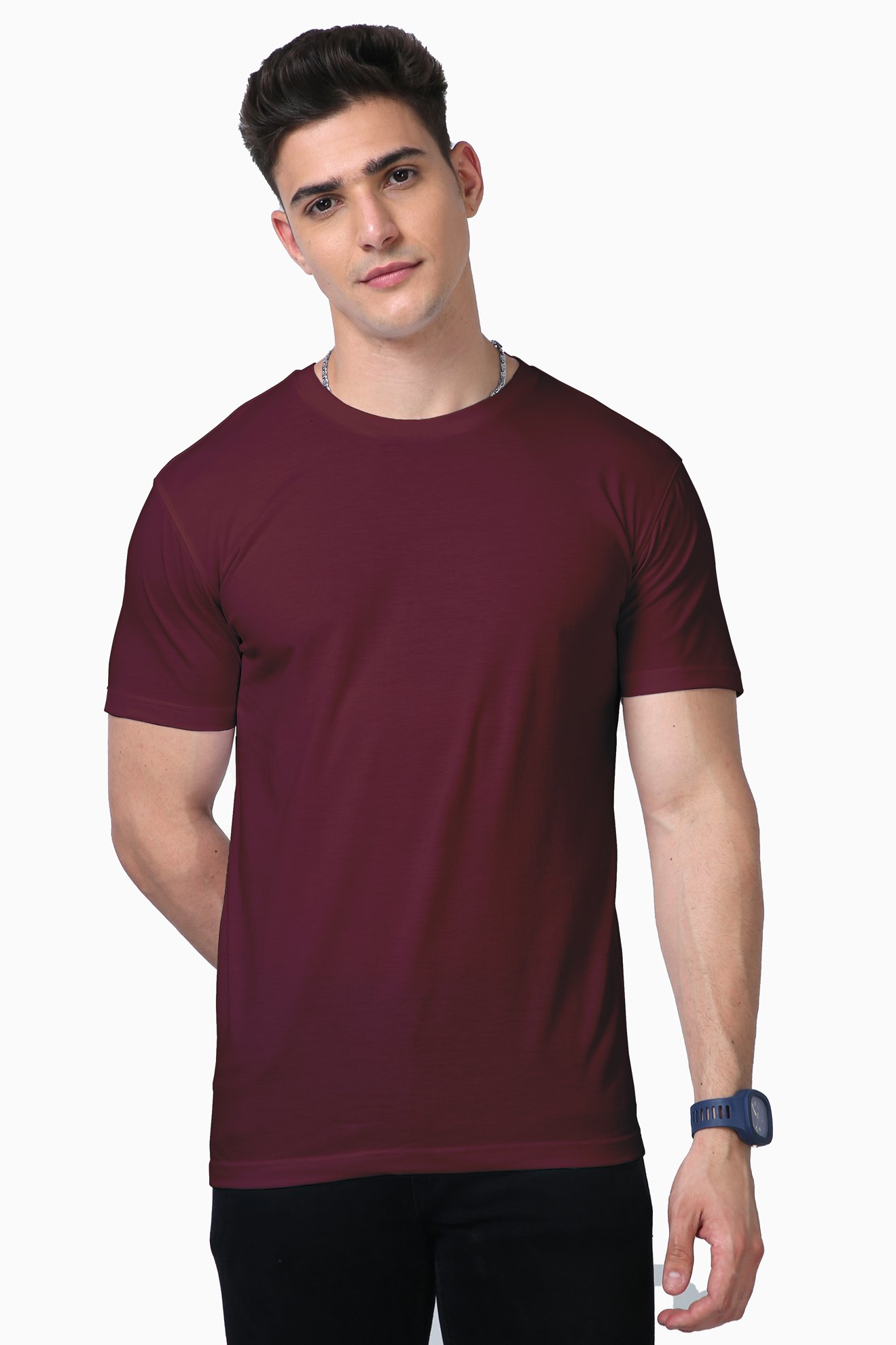 Plain Maroon Supima Tees