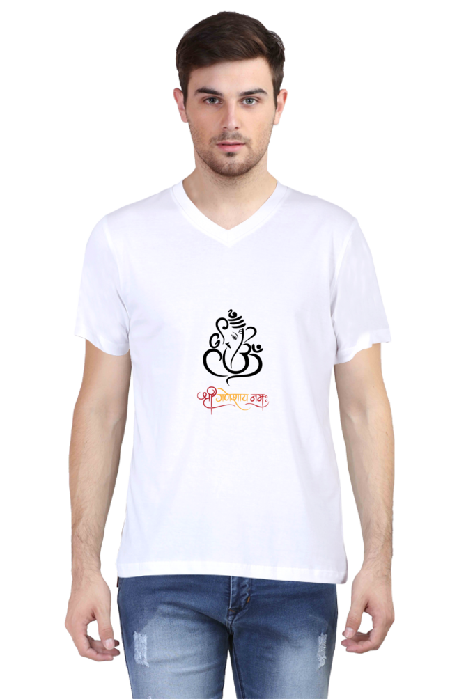 Shree Ganesh V-Neck Tees