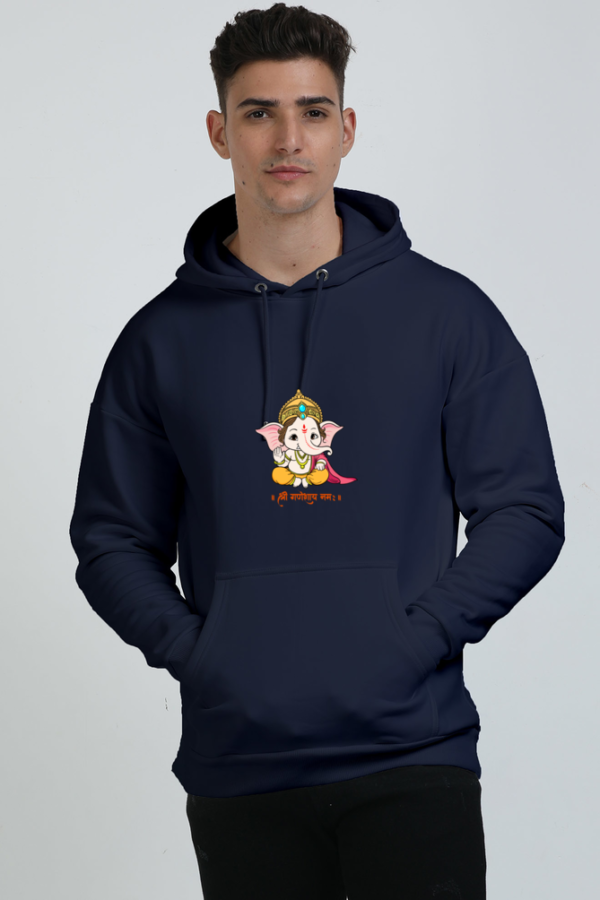 Shree Ganesh Oversized Men's Hoodie - Image 2