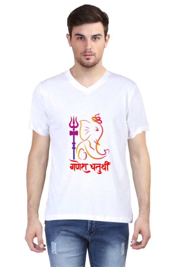 Ganesh Chaturthi V-Neck Tees
