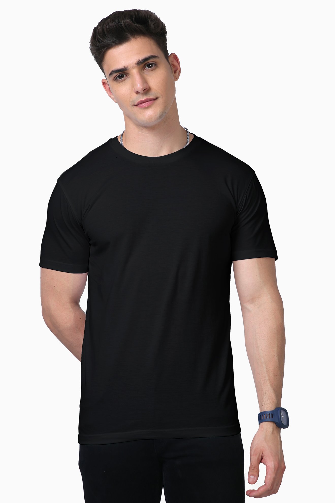 Plain Black Supima Tees